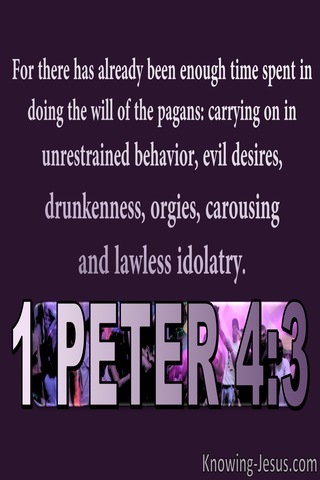 1 Peter 4:4 Enough Time Spent On Unrestrained Behaviour (purple)